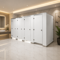 Mamparas de Urinario HPL de Buena Calidad para Baños Públicos, Divisores de Baño para Hoteles y Spas