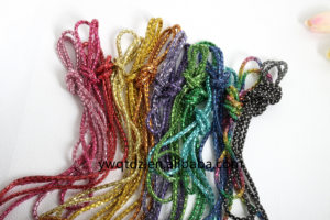 Corde en strass à motifs de verre de 2.5mm de couleur arc-en-ciel 6mm strass étincelants Techniques de colle 3D pour l'étirement circulaire - Product Image 2