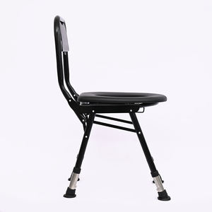 Chaise de toilette légère à hauteur réglable avec coussin en PU confortable et antidérapant, idéale pour les <span class=keywords><strong>personnes</strong></span> âgées et les patients postopératoires - Product Image 2