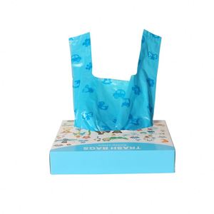 Sacs à couches à fermeture facile, personnalisables en usine, sacs poubelles pour couches de bébé ou d'animaux, sacs à excréments avec poignées pour chats et chiens - Product Image 4