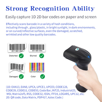 Escáner de Código de Barras Portátil BaoShare, Lector de Códigos QR 1D 2D, USB de Alta Velocidad, 300 Escaneos/seg, Luz LED, Vibración, Inventario de Almacén