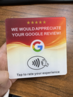 Carte NFC programmable avec code QR pour les commentaires Google, plaque NFC pour les commentaires des clients pour les cafés, les hôtels et les restaurants