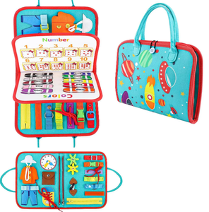 Tavola delle Attività <span class=keywords><strong>Montessori</strong></span> per Bambini di <span class=keywords><strong>1</strong></span> 2 3 4 Anni, Regalo per Ragazzi e Ragazze, <span class=keywords><strong>Giocattoli</strong></span> Sensoriali per Bambini <span class=keywords><strong>1</strong></span>-3 Anni, Gioco Educativo da Viaggio per Autismo - Product Image 2