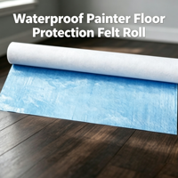Protecteur de sol en non-tissé recyclé avec film PE bleu respirant et imperméable en rouleau pour la construction et la rénovation
