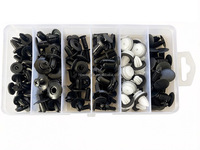 100 pièces Kit de clips de fixation pour voiture, attaches en plastique, rivets à pression, clips pour garnitures de porte et pare-chocs, nouveau kit auto