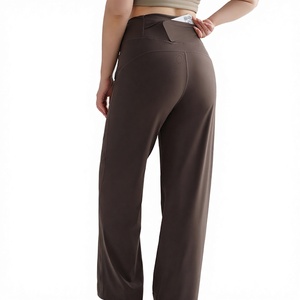 Pantalones de Yoga EVERGLOW Deportivos para Mujer, Tallas Grandes S~6XL, Cintura Alta, Pierna Ancha, Sin Costuras, Spandex/Poliéster - Product Image 3