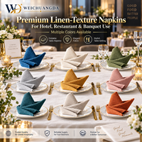 Serviettes carrées décoratives personnalisables en coton et lin de style européen, faites à la main, pliables, teintes unies, pour hôtels, restaurants et banquets