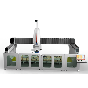 Máy cắt đá CNC năm trục Mingke với động cơ PLC & bạc đạn dành cho đá cẩm thạch, đá granit, bàn làm việc lớn 3200x2000mm, dễ vận hành - Product Image 4