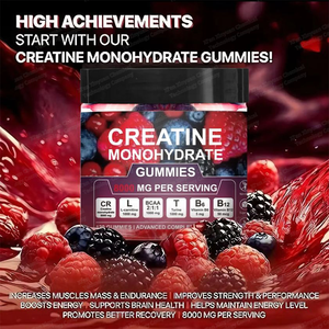 Gomitas de Monohidrato de Creatina para Hombres y Mujeres, Sin Azúcar, Veganas, Marca Blanca, para el Crecimiento Muscular y el Apoyo Inmunológico, 120 Unidades - Product Image 3