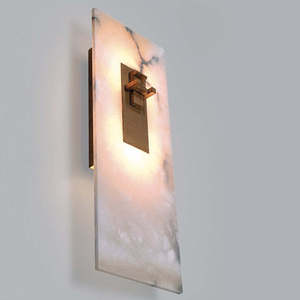 Lámpara de pared minimalista de jade natural, fuente de luz LED de 220V para sala de estar, dormitorio, entrada, pasillo moderno - Product Image 1