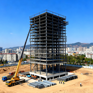 Ingeniería Profesional de <span class=keywords><strong>Estructuras</strong></span> de Acero Prefabricadas Comerciales para la Construcción de Centros Comerciales Modernos y el Desarrollo de Espacios de Oficina - Product Image 3