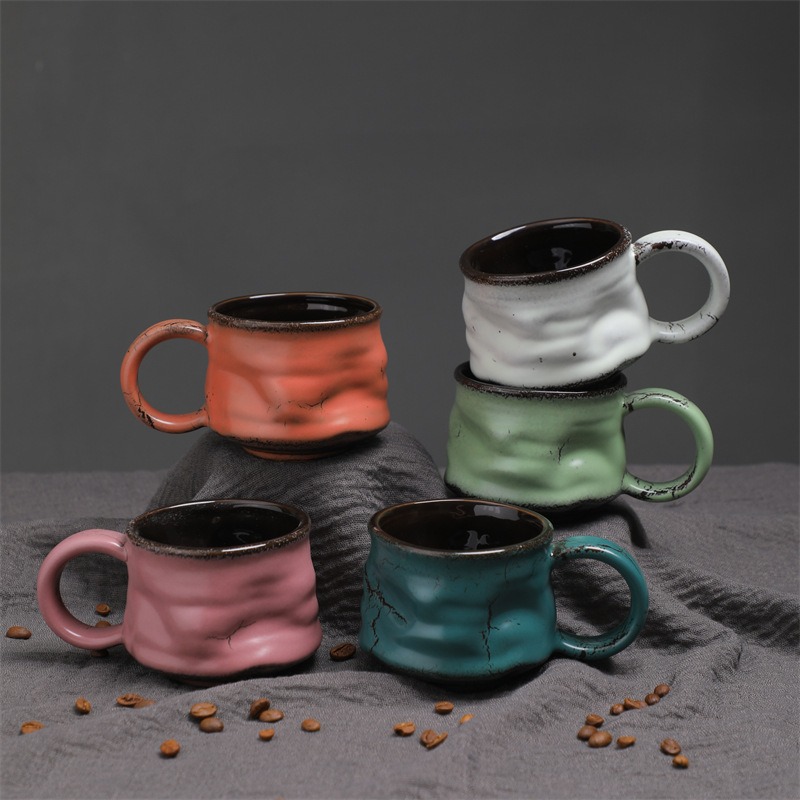 240ml Irregular Unique Ceramic Coffee Mug With Handle for Personalized Cafe|  Alibaba.com