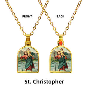 GIVELUCK Colgante de San Cristóbal, Amuleto del Viajero de Responsabilidad y Protección, Estilo Religioso - Product Image 3