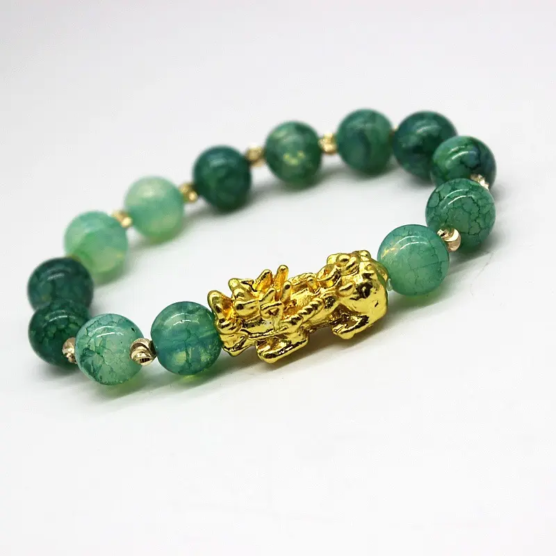 2022 Hoge Kwaliteit Glas Jade Rijkdom Kralen Gold Bixie Armband Kopen Feng Shui Armband Lucky Charm Sieraden