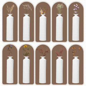 Set di Vasi da Terra in Metallo Moderno, Bianco Texturizzato, Altezza 33.46, 25.59, 19.69 Pollici, Grandi Vasi Decorativi per Ingresso - Product Image 5