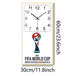 Horloge murale personnalisable Coupe du monde <span class=keywords><strong>FIFA</strong></span> (USA-Canada-Mexique) pour les fans de football Décoration personnalisée de la maison Salon Cave d'homme - Product Image 4