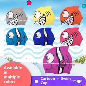 Gorro de Natación de Silicona Impermeable para Niños, Suministros de Snorkel, Logotipo Personalizado, Diseño de Tiburón y Delfín para Niños - Product Image 4