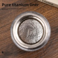 Tasse Thermos de Luxe Léger en Titane Pur, Double Paroi Sous Vide, avec Séparateur à Thé, Mini Tasse de Voyage Portable pour l'Extérieur