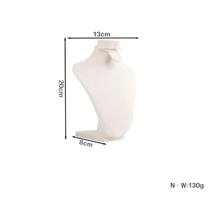 Présentoirs à bijoux réglables de luxe en velours beige Minglu pour les marchés européens et américains, présentoirs à bijoux multifonctionnels - Product Image 5