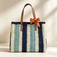 Sac à main de luxe pour femme en papier tissé artisanal, imperméable, avec deux sangles, portable, mode décontractée, sac à bandoulière, personnalisable en usine