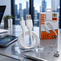 Câble Micro USB SX-74 6A en silicone ultra-doux, cœur en cuivre pur 128, 480 Mbps, charge rapide, pour écouteurs, téléphone, tablette, ordinateur portable