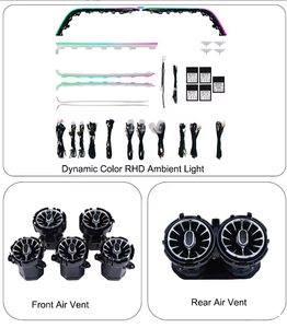 ICarsin para <span class=keywords><strong>Mercedes</strong></span> Benz <span class=keywords><strong>GLA</strong></span> W247 2020-2024, Luz Ambiental Dinámica, LED de Colores, Kit de Accesorios de Actualización de Iluminación Interior para Automóvil - Product Image 2