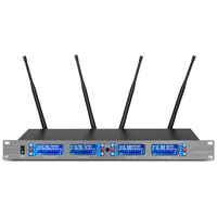 Mikrofon Headset Nirkabel DR2800 Biner UHF Harga Terbaik Mikrofon Logam dengan Lampu dan Pola Kardioid untuk Karaoke dan Penggunaan di Gereja