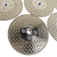 Lame de scie diamantée électroplaquée multifonction de 125 mm avec bride M14, disque de coupe et de meulage pour marbre, granit, céramique