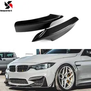 For BMW 3 Series F30 M Sport Add V Style Carbon Front Bumper Lip Chin Spoiler Front diffuser2011+