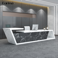 Bureau de réception en pierre artificielle, comptoir en l, table de réception, pour salon, avec pierres artificielles, de haute qualité, livraison gratuite