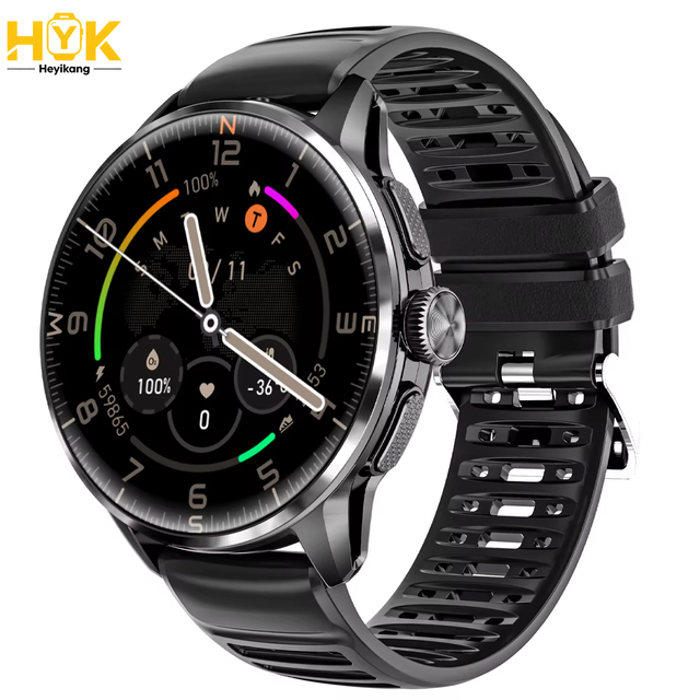 HYK H100 Android 5G Smart Watch SIM Card AMOLED Display IP67 Waterproof 4 Days Battery Life GPS Positioning Video Call Music