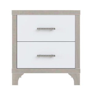 Modern Bedroom End <b>Table</b> Sofa Side <b>Table</b> Elegant High Gloss <b>White</b> Nightstand Mirrored 2 Drawer <b>Bedside</b> <b>Table</b> - Product Image 6