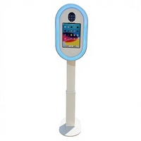 Nouvelle Conception 2025 : Coque de Photobooth Ovale pour iPad avec Éclairage d'Appoint, Compatible Appareil Photo Reflex Numérique pour Événements Festifs