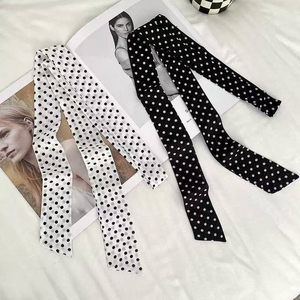Pañuelo largo estrecho para mujer con estampado de lunares, lazo para bolso, cinta para el pelo, gargantilla, cinta decorativa, accesorios para mujer - Product Image 3