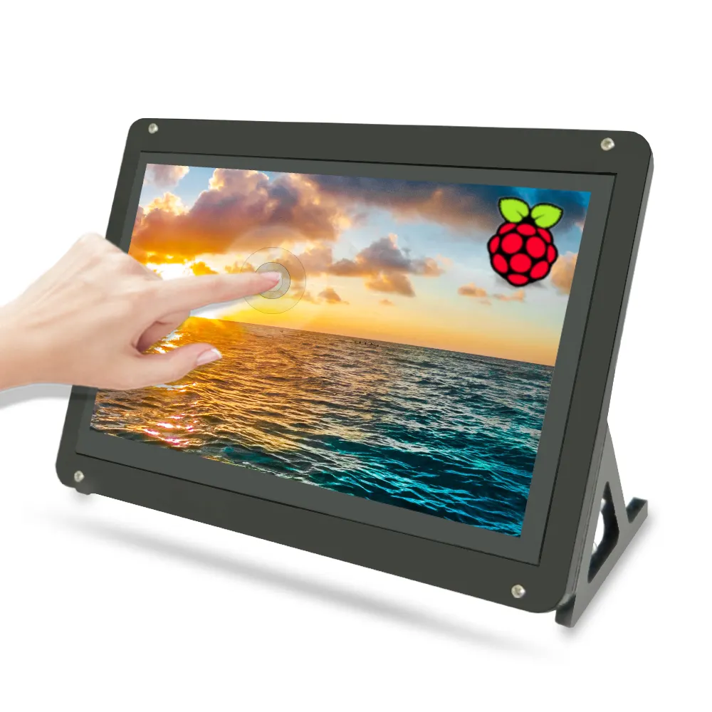 Factory 7 Inch 1024x600 Raspberry Pi Monitor Touchscreen USB Powered HD Touch Display, Brightness Adjustment,
