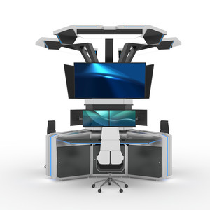 โต๊ะควบคุมในห้องสำหรับศูนย์บัญชาการโต๊ะควบคุมรักษาความปลอดภัยสไตล์คอนโซลโต๊ะพร้อมใบรับรอง CE ดีไซน์ใหม่ล่าสุด - Product Image 3