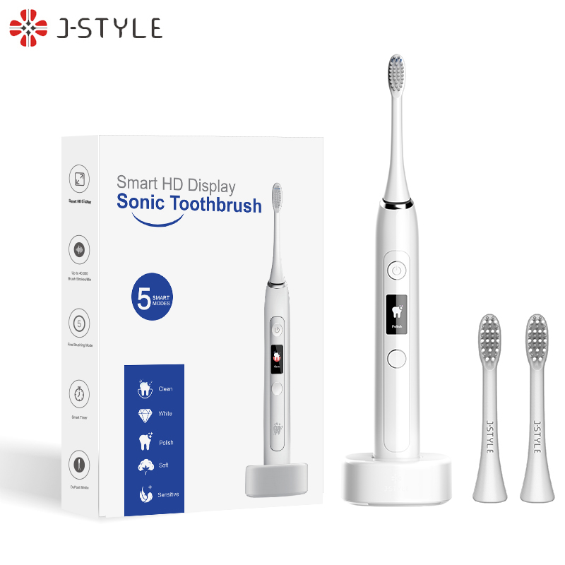 J-Style 1741F spazzolino elettrico sonico a forma di u spazzolino da denti elettronico ad ultrasuoni intelligente da viaggio per bambini adulti bambini 2023