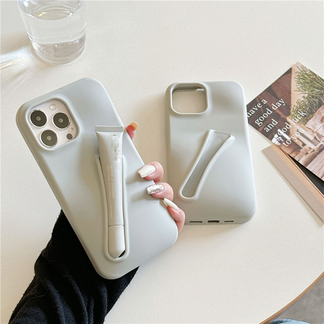 Girly Fashion Lip Gloss Holder Phone case for iphone 15 14 13 Plus for iphone 15 Pro Max case Unique Design