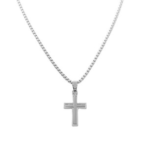 Men's Stainless Steel <b>Cross</b> Pendant Necklace Geometric Design Gift Jewelry 120188 - Product Image 2