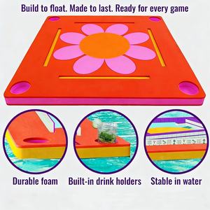 Tapis de Mahjong Flottant 32x32 Pouces – Accessoire de Jeu de Haute Qualité pour Piscine, Idéal pour Jeux de Cartes, Scrabble, Dominos, Poker - Product Image 3