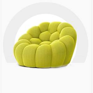 أريكة روشبيرغ القابلة للتحويل على شكل فقاعة من البولي يوريثان بمقعد واحد، أريكة استرخاء على شكل كرة قدم، كرسي أريكة عصري منحني من تصميم مشهور على الإنترنت - Product Image 6