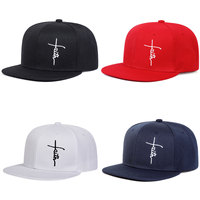 Gorra de Béisbol Unisex Estilo Hip Hop con Bordado de Cruz y Letras, Protección Solar
