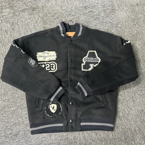 Veste de baseball en laine mélangée pour homme, style streetwear personnalisé, avec lettres brodées tendance, pour la saison hivernale, fabricant de vestes - Product Image 6
