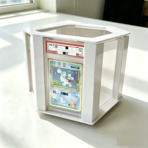 Popular Modern Rotating Custom <b>Acrylic</b> <b>Stand</b> Easy Assemble Trading Card Grading Slab <b>Display</b> For Store - Product Image 2
