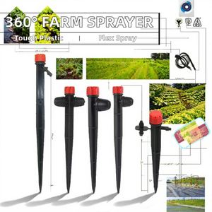 Adjustable Plastic 360 Gear Drive Flood Bubbler Sprayer with Spiker Full Circle Garden Farm <b>Irrigation</b> <b>Sprinkler</b> System - Product Image 3