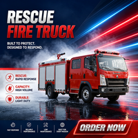 Camion de pompiers Howo personnalisable avec réservoir d'eau de 4 m³, réservoir à mousse en option, fonction d'arrosage, véhicule multi-usages