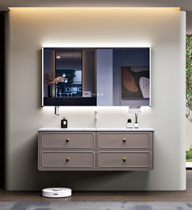 Oumeiga tùy chỉnh khách sạn phòng tắm vanities bàn PVC carcase Chất liệu đôi bồn rửa Vanity Tops bảng nhà máy giá - Product Image 6