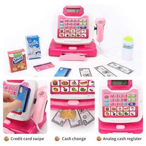 Machine de <span class=keywords><strong>caisse</strong></span> <span class=keywords><strong>enregistreuse</strong></span> multifonction pour enfants, jouets avec Simulation de lumière et de musique, lecture de <span class=keywords><strong>caisse</strong></span> <span class=keywords><strong>enregistreuse</strong></span> - Product Image 3