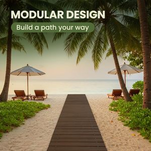Pasarela de Madera para Jardín, Camino Decorativo para Patio Exterior, Pasarela para Bodas y Fiestas, Rectangular, Resistente a la Intemperie, Fácil de Instalar - Product Image 1