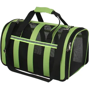 Ademend Draagbare Wasbaar Airline Goedgekeurd Inklapbare Mesh Pet Carrier Voor Kleine Medium Katten Honden